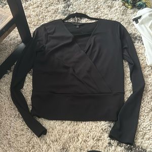 NWOT Banana republic cross over shirt size s black